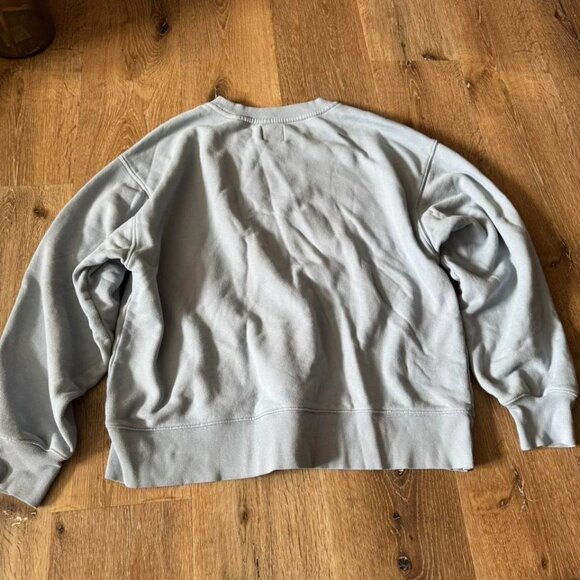 TNA Light Blue Oversized Sweatshirt Womens Sweatfleece Cozy Crewneck Size 2 - Picture 3 of 4